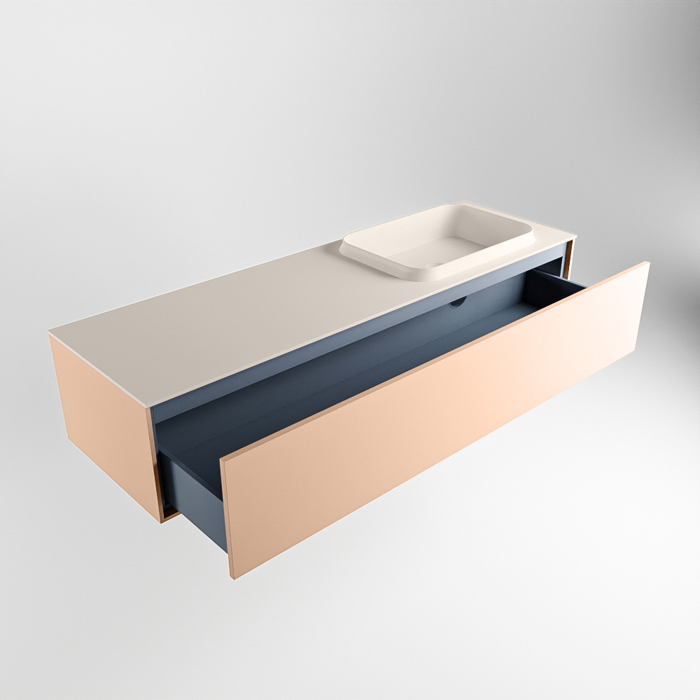 MONDIAZ ERIN 150cm mueble de baño color Rosee 1 cajón. Lavabo RIDGE Derecho 1 orificio color Linen. 6 MONDIAZ ERIN 150cm mueble de baño color Rosee 1 cajón. Lavabo RIDGE Derecho 1 orificio color Linen. - Imagen 6