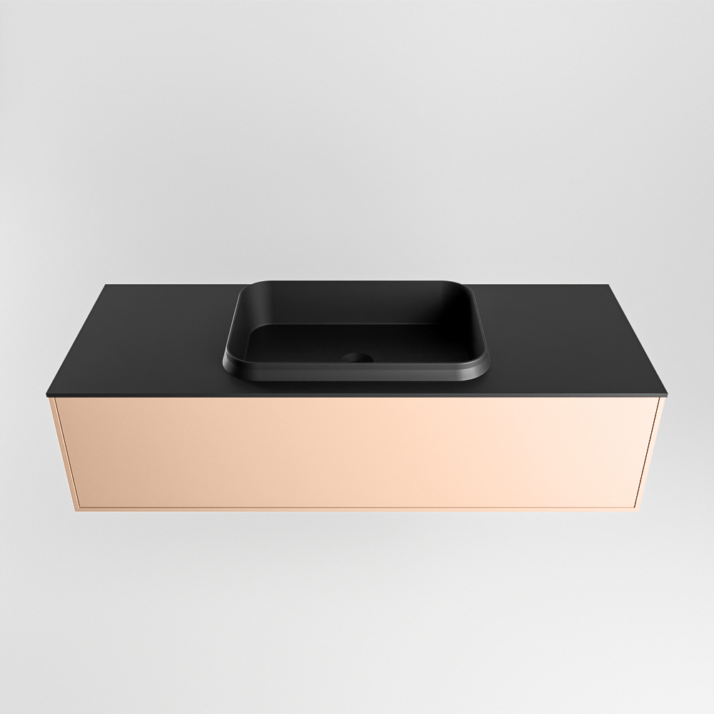 MONDIAZ ERIN 120cm mueble de baño color Rosee 1 cajón. Lavabo RIDGE Centro sin orificio color Urban. 5 MONDIAZ ERIN 120cm mueble de baño color Rosee 1 cajón. Lavabo RIDGE Centro sin orificio color Urban. - Imagen 5