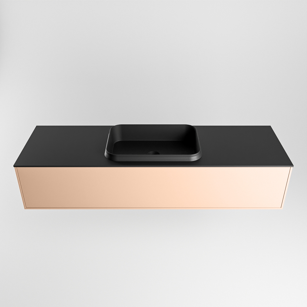 MONDIAZ ERIN 150cm mueble de baño color Rosee 1 cajón. Lavabo RIDGE Centro 1 orificio color Urban. 5 MONDIAZ ERIN 150cm mueble de baño color Rosee 1 cajón. Lavabo RIDGE Centro 1 orificio color Urban. - Imagen 5