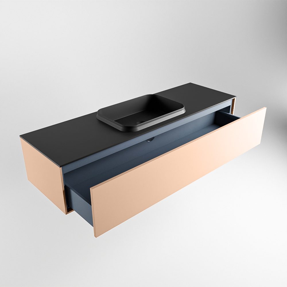 MONDIAZ ERIN 150cm mueble de baño color Rosee 1 cajón. Lavabo RIDGE Centro 1 orificio color Urban. 6 MONDIAZ ERIN 150cm mueble de baño color Rosee 1 cajón. Lavabo RIDGE Centro 1 orificio color Urban. - Imagen 6