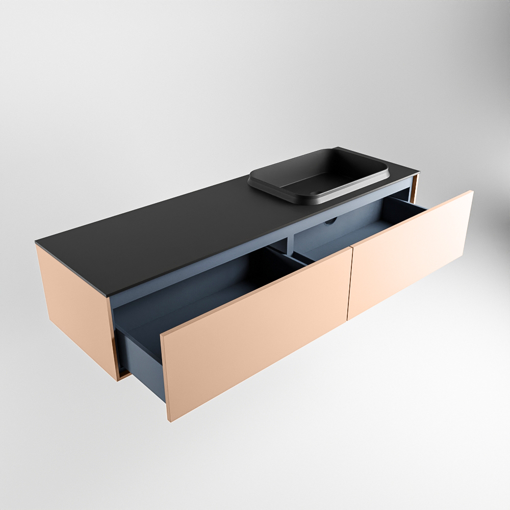MONDIAZ ERIN 150cm mueble de baño color Rosee 2 cajones. Lavabo RIDGE Derecho sin orificio color Urban. 6 MONDIAZ ERIN 150cm mueble de baño color Rosee 2 cajones. Lavabo RIDGE Derecho sin orificio color Urban. - Imagen 6