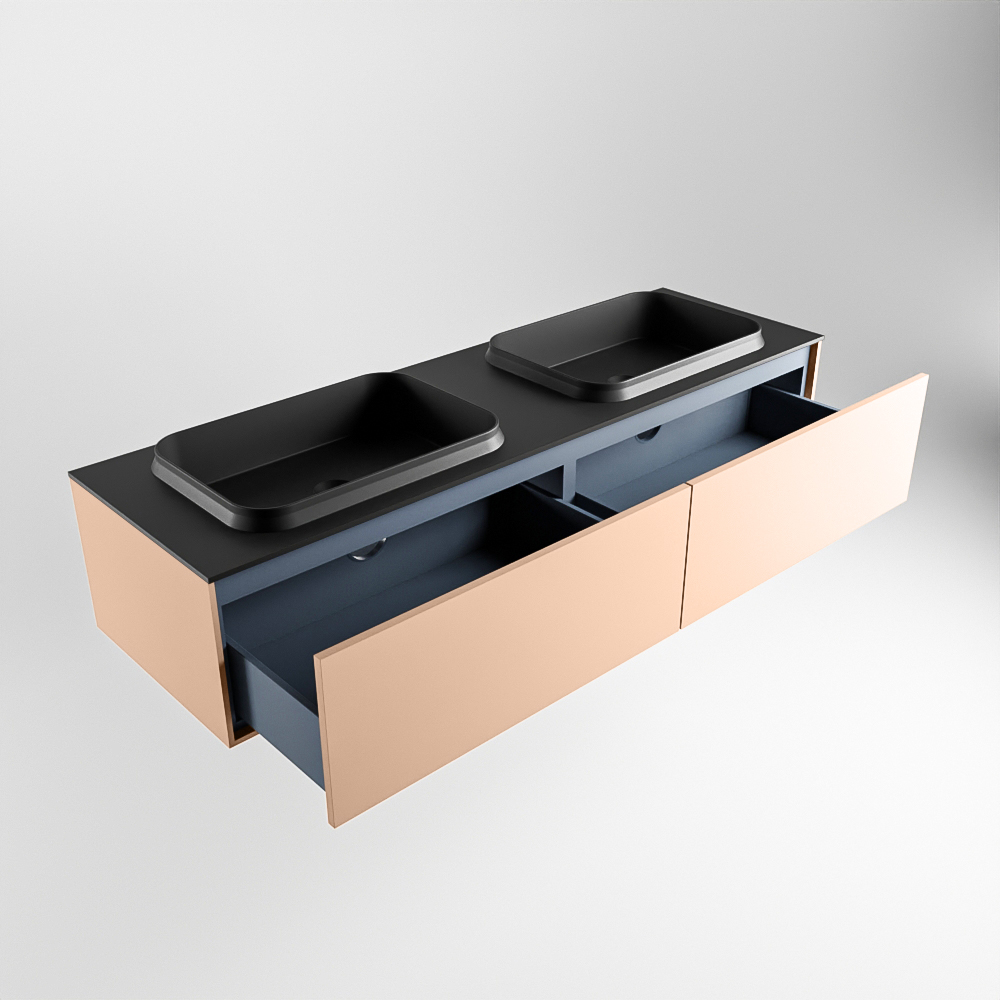 MONDIAZ ERIN 150cm mueble de baño color Rosee 2 cajones. Lavabo RIDGE Doble 2 orificios color Urban. 6 MONDIAZ ERIN 150cm mueble de baño color Rosee 2 cajones. Lavabo RIDGE Doble 2 orificios color Urban. - Imagen 6