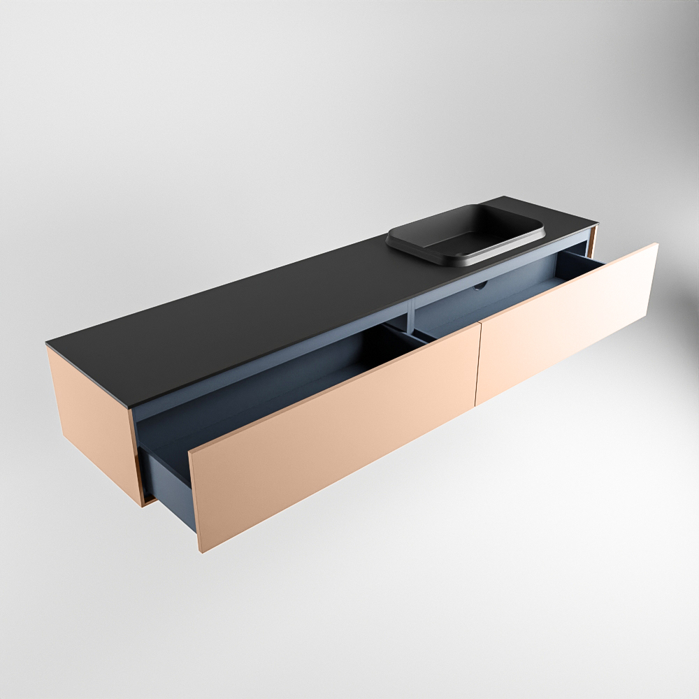MONDIAZ ERIN 200cm mueble de baño color Rosee 2 cajones. Lavabo RIDGE Derecho 1 orificio color Urban. 6 MONDIAZ ERIN 200cm mueble de baño color Rosee 2 cajones. Lavabo RIDGE Derecho 1 orificio color Urban. - Imagen 6