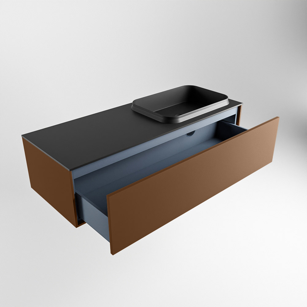 MONDIAZ ERIN 120cm mueble de baño color Rust 1 cajón. Lavabo RIDGE Derecho 1 orificio color Urban. 6 MONDIAZ ERIN 120cm mueble de baño color Rust 1 cajón. Lavabo RIDGE Derecho 1 orificio color Urban. - Imagen 6