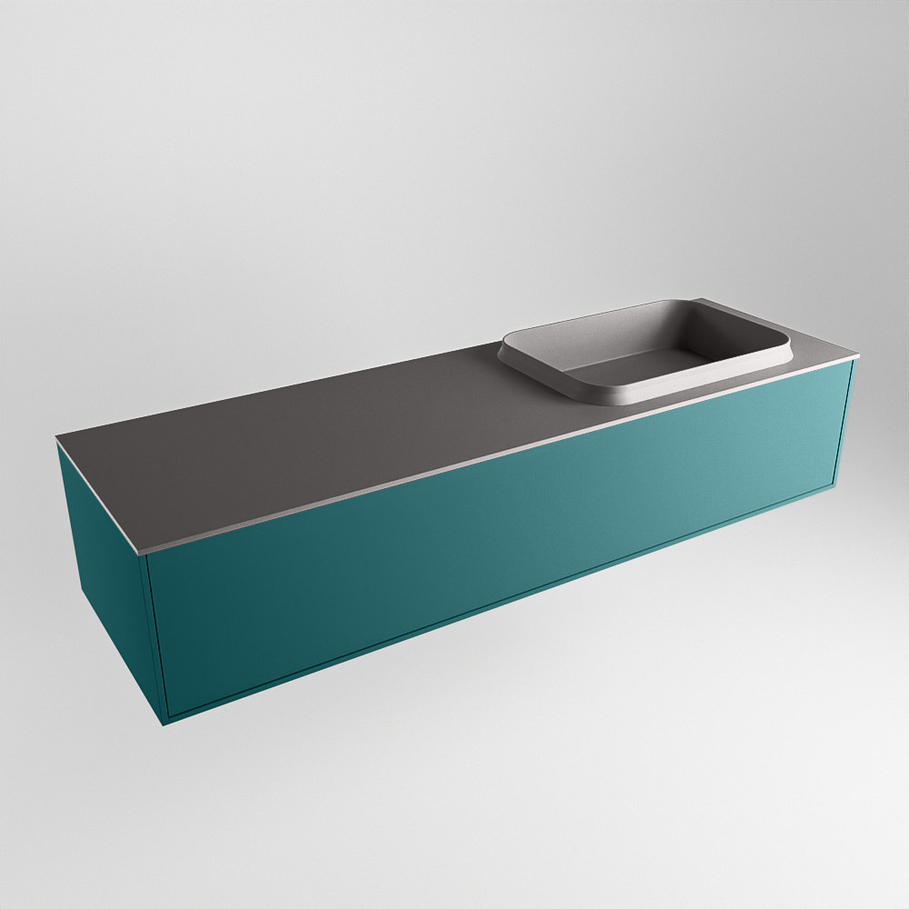MONDIAZ ERIN 150cm mueble de baño color Smag 1 cajón. Lavabo RIDGE Derecho 1 orificio color Dark Grey. 4 MONDIAZ ERIN 150cm mueble de baño color Smag 1 cajón. Lavabo RIDGE Derecho 1 orificio color Dark Grey. - Imagen 4