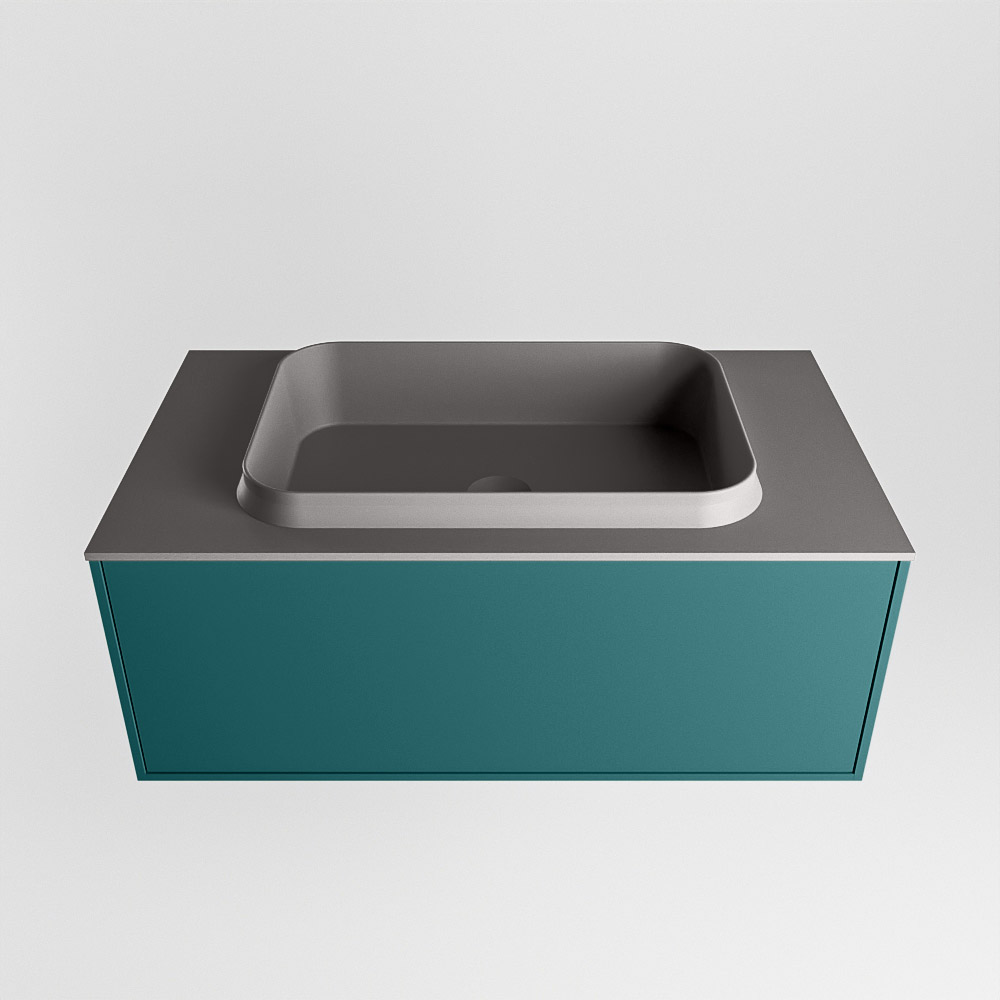 MONDIAZ ERIN 80cm mueble de baño color Smag 1 cajón. Lavabo RIDGE Centro sin orificio color Dark Grey. 5 MONDIAZ ERIN 80cm mueble de baño color Smag 1 cajón. Lavabo RIDGE Centro sin orificio color Dark Grey. - Imagen 5