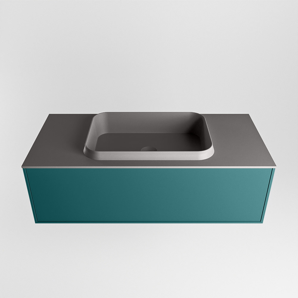 MONDIAZ ERIN 100cm mueble de baño color Smag 1 cajón. Lavabo RIDGE Centro 1 orificio color Dark Grey. 5 MONDIAZ ERIN 100cm mueble de baño color Smag 1 cajón. Lavabo RIDGE Centro 1 orificio color Dark Grey. - Imagen 5
