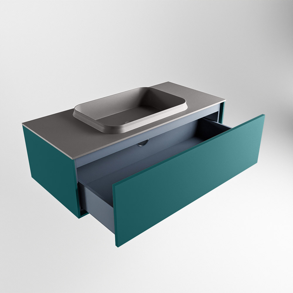 MONDIAZ ERIN 100cm mueble de baño color Smag 1 cajón. Lavabo RIDGE Centro 1 orificio color Dark Grey. 6 MONDIAZ ERIN 100cm mueble de baño color Smag 1 cajón. Lavabo RIDGE Centro 1 orificio color Dark Grey. - Imagen 6