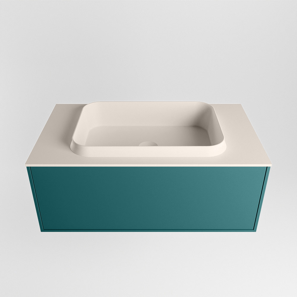MONDIAZ ERIN 80cm mueble de baño color Smag 1 cajón. Lavabo RIDGE Centro sin orificio color Linen. 4 MONDIAZ ERIN 80cm mueble de baño color Smag 1 cajón. Lavabo RIDGE Centro sin orificio color Linen. - Imagen 4
