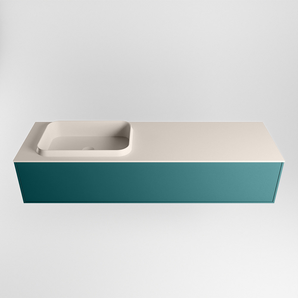 MONDIAZ ERIN 150cm mueble de baño color Smag 1 cajón. Lavabo RIDGE Izquierda 1 orificio color Linen. 4 MONDIAZ ERIN 150cm mueble de baño color Smag 1 cajón. Lavabo RIDGE Izquierda 1 orificio color Linen. - Imagen 4