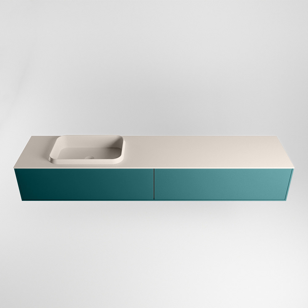 MONDIAZ ERIN 200cm mueble de baño color Smag 2 cajones. Lavabo RIDGE Izquierda sin orificio color Linen. 4 MONDIAZ ERIN 200cm mueble de baño color Smag 2 cajones. Lavabo RIDGE Izquierda sin orificio color Linen. - Imagen 4