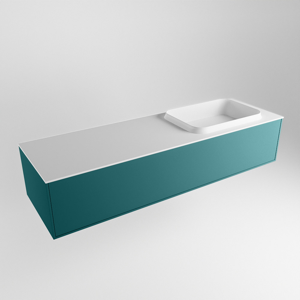MONDIAZ ERIN 150cm mueble de baño color Smag 1 cajón. Lavabo RIDGE Derecho sin orificio color Talc. 4 MONDIAZ ERIN 150cm mueble de baño color Smag 1 cajón. Lavabo RIDGE Derecho sin orificio color Talc. - Imagen 4