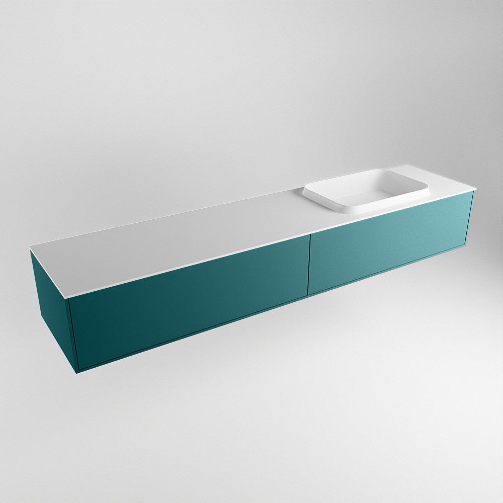 MONDIAZ ERIN 200cm mueble de baño color Smag 2 cajones. Lavabo RIDGE Derecho 1 orificio color Talc. 4 MONDIAZ ERIN 200cm mueble de baño color Smag 2 cajones. Lavabo RIDGE Derecho 1 orificio color Talc. - Imagen 4