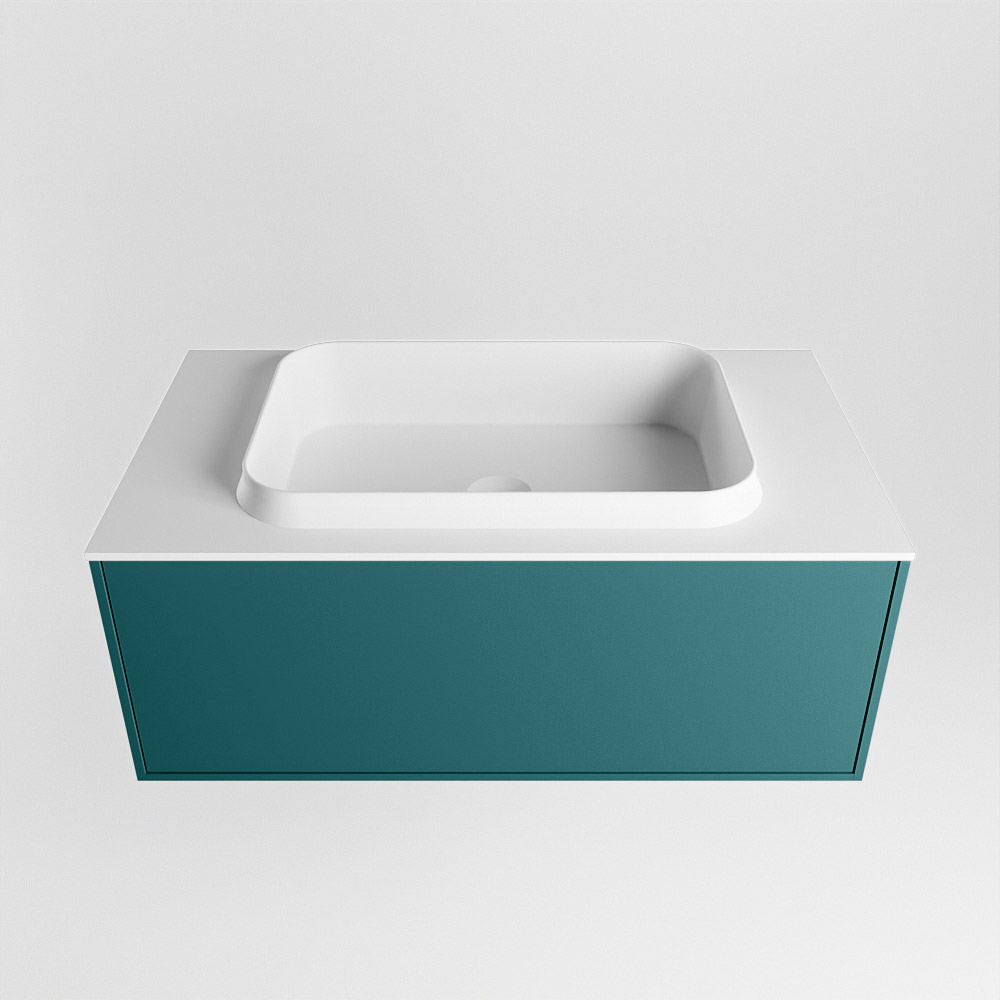 MONDIAZ ERIN 80cm mueble de baño color Smag 1 cajón. Lavabo RIDGE Centro 1 orificio color Talc. 5 MONDIAZ ERIN 80cm mueble de baño color Smag 1 cajón. Lavabo RIDGE Centro 1 orificio color Talc. - Imagen 5
