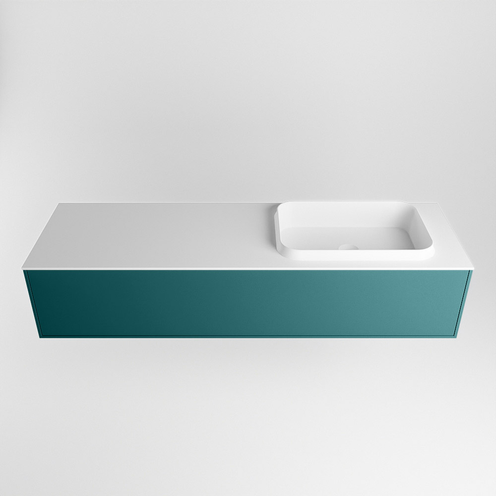 MONDIAZ ERIN 150cm mueble de baño color Smag 1 cajón. Lavabo RIDGE Derecho sin orificio color Talc. 5 MONDIAZ ERIN 150cm mueble de baño color Smag 1 cajón. Lavabo RIDGE Derecho sin orificio color Talc. - Imagen 5