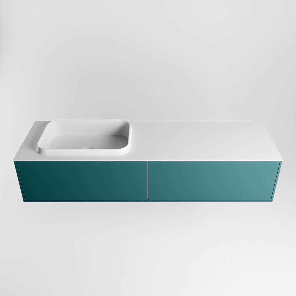 MONDIAZ ERIN 150cm mueble de baño color Smag 2 cajones. Lavabo RIDGE Izquierda 1 orificio color Talc. 5 MONDIAZ ERIN 150cm mueble de baño color Smag 2 cajones. Lavabo RIDGE Izquierda 1 orificio color Talc. - Imagen 5