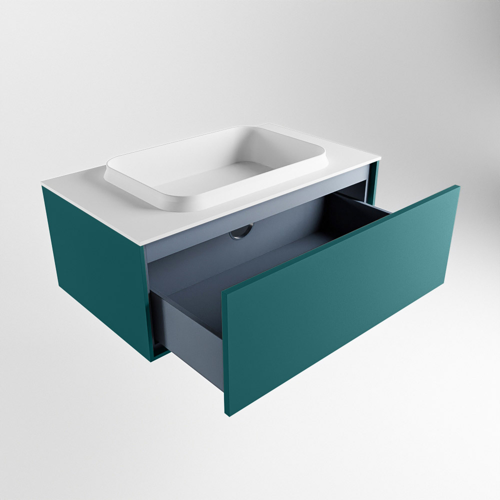 MONDIAZ ERIN 80cm mueble de baño color Smag 1 cajón. Lavabo RIDGE Centro 1 orificio color Talc. 6 MONDIAZ ERIN 80cm mueble de baño color Smag 1 cajón. Lavabo RIDGE Centro 1 orificio color Talc. - Imagen 6