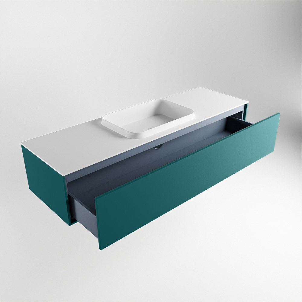 MONDIAZ ERIN 150cm mueble de baño color Smag 1 cajón. Lavabo RIDGE Centro sin orificio color Talc. 6 MONDIAZ ERIN 150cm mueble de baño color Smag 1 cajón. Lavabo RIDGE Centro sin orificio color Talc. - Imagen 6