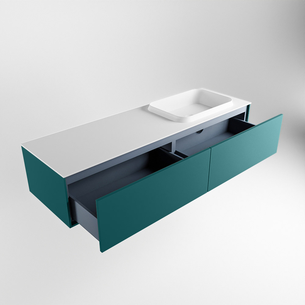 MONDIAZ ERIN 150cm mueble de baño color Smag 2 cajones. Lavabo RIDGE Derecho 1 orificio color Talc. 6 MONDIAZ ERIN 150cm mueble de baño color Smag 2 cajones. Lavabo RIDGE Derecho 1 orificio color Talc. - Imagen 6
