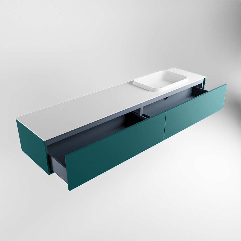 MONDIAZ ERIN 200cm mueble de baño color Smag 2 cajones. Lavabo RIDGE Derecho 1 orificio color Talc. 6 MONDIAZ ERIN 200cm mueble de baño color Smag 2 cajones. Lavabo RIDGE Derecho 1 orificio color Talc. - Imagen 6
