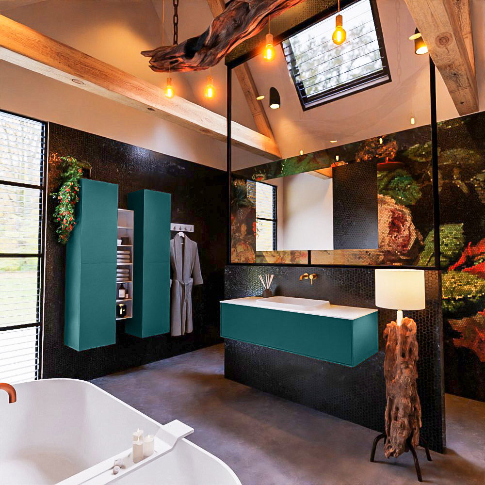 MONDIAZ ERIN 120cm mueble de baño color Smag 1 cajón. Lavabo RIDGE Centro sin orificio color Talc. 2 MONDIAZ ERIN 120cm mueble de baño color Smag 1 cajón. Lavabo RIDGE Centro sin orificio color Talc. - Imagen 2