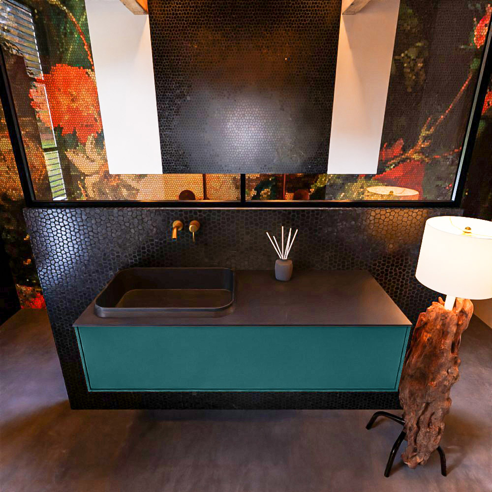 MONDIAZ ERIN 120cm mueble de baño color Smag 1 cajón. Lavabo RIDGE Izquierda sin orificio color Urban. 3 MONDIAZ ERIN 120cm mueble de baño color Smag 1 cajón. Lavabo RIDGE Izquierda sin orificio color Urban. - Imagen 3