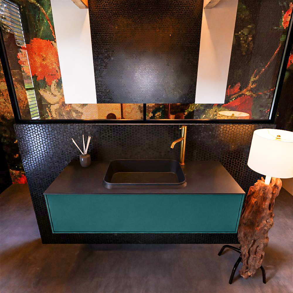 MONDIAZ ERIN 120cm mueble de baño color Smag 1 cajón. Lavabo RIDGE Centro 1 orificio color Urban. 3 MONDIAZ ERIN 120cm mueble de baño color Smag 1 cajón. Lavabo RIDGE Centro 1 orificio color Urban. - Imagen 3