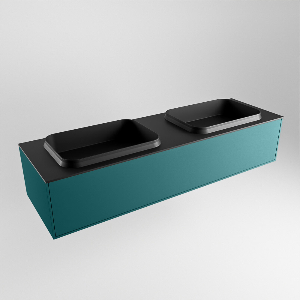 MONDIAZ ERIN 150cm mueble de baño color Smag 1 cajón. Lavabo RIDGE Doble 2 orificios color Urban. 4 MONDIAZ ERIN 150cm mueble de baño color Smag 1 cajón. Lavabo RIDGE Doble 2 orificios color Urban. - Imagen 4