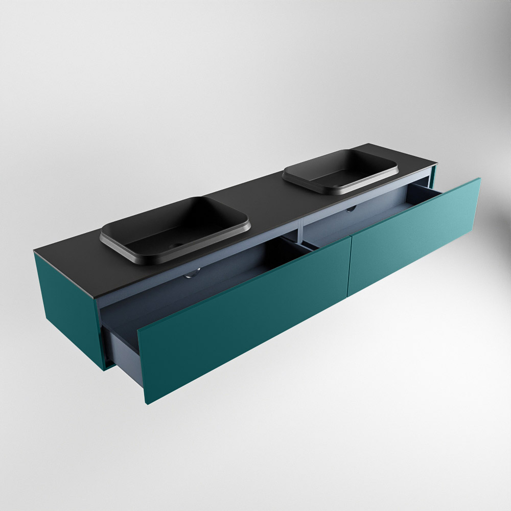 MONDIAZ ERIN 200cm mueble de baño color Smag 2 cajones. Lavabo RIDGE Doble 2 orificios color Urban. 6 MONDIAZ ERIN 200cm mueble de baño color Smag 2 cajones. Lavabo RIDGE Doble 2 orificios color Urban. - Imagen 6