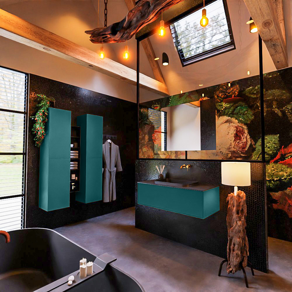MONDIAZ ERIN 100cm mueble de baño color Smag 1 cajón. Lavabo RIDGE Centro sin orificio color Urban. 2 MONDIAZ ERIN 100cm mueble de baño color Smag 1 cajón. Lavabo RIDGE Centro sin orificio color Urban. - Imagen 2