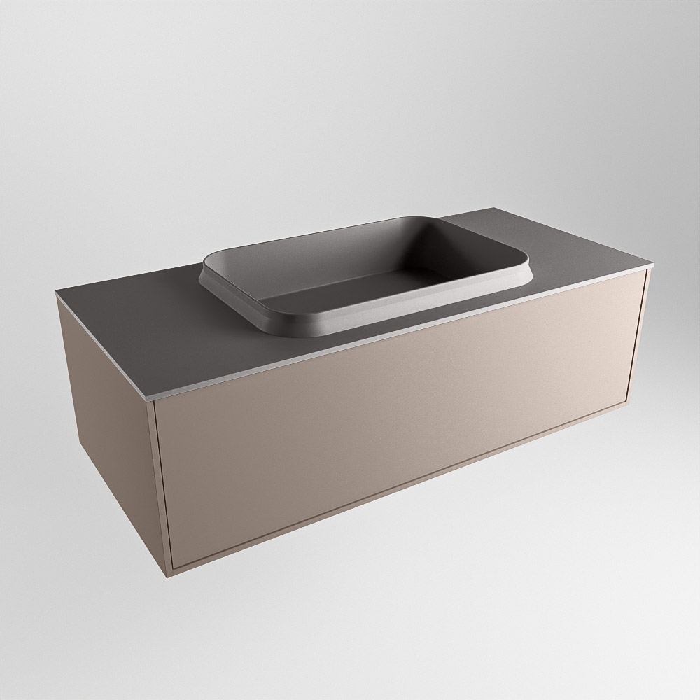 MONDIAZ ERIN 100cm mueble de baño color Smoke 1 cajón. Lavabo RIDGE Centro 1 orificio color Dark Grey. 4 MONDIAZ ERIN 100cm mueble de baño color Smoke 1 cajón. Lavabo RIDGE Centro 1 orificio color Dark Grey. - Imagen 4