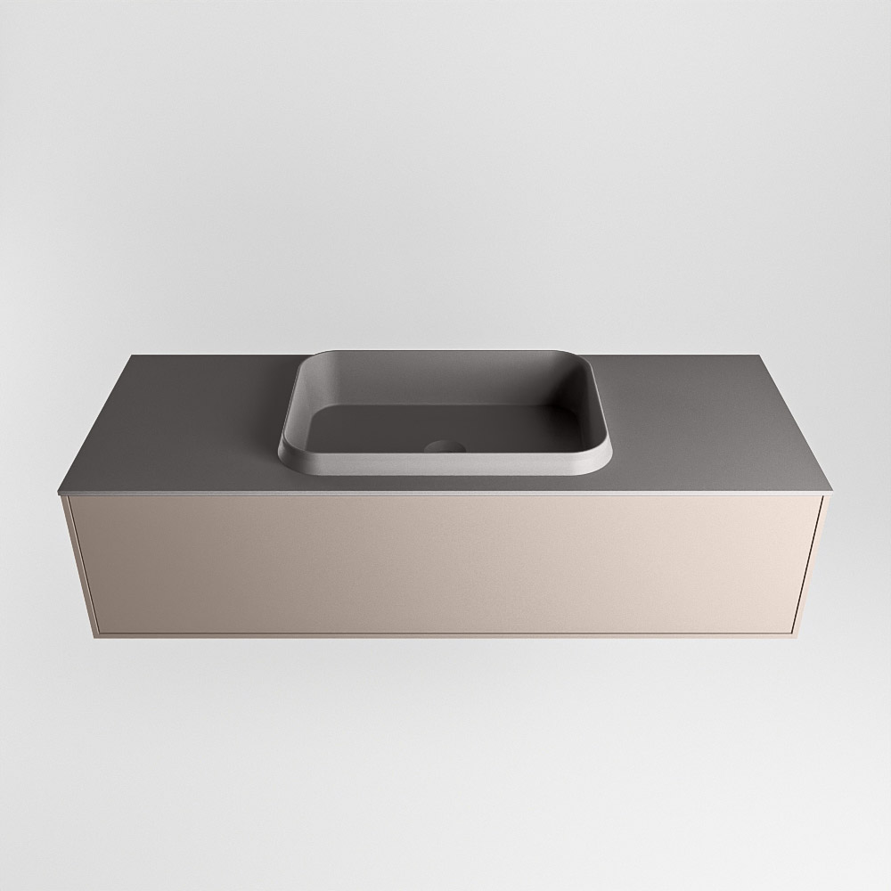 MONDIAZ ERIN 120cm mueble de baño color Smoke 1 cajón. Lavabo RIDGE Centro 1 orificio color Dark Grey. 5 MONDIAZ ERIN 120cm mueble de baño color Smoke 1 cajón. Lavabo RIDGE Centro 1 orificio color Dark Grey. - Imagen 5