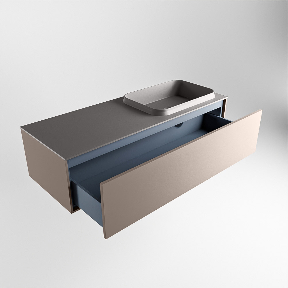 MONDIAZ ERIN 120cm mueble de baño color Smoke 1 cajón. Lavabo RIDGE Derecho sin orificio color Dark Grey. 6 MONDIAZ ERIN 120cm mueble de baño color Smoke 1 cajón. Lavabo RIDGE Derecho sin orificio color Dark Grey. - Imagen 6