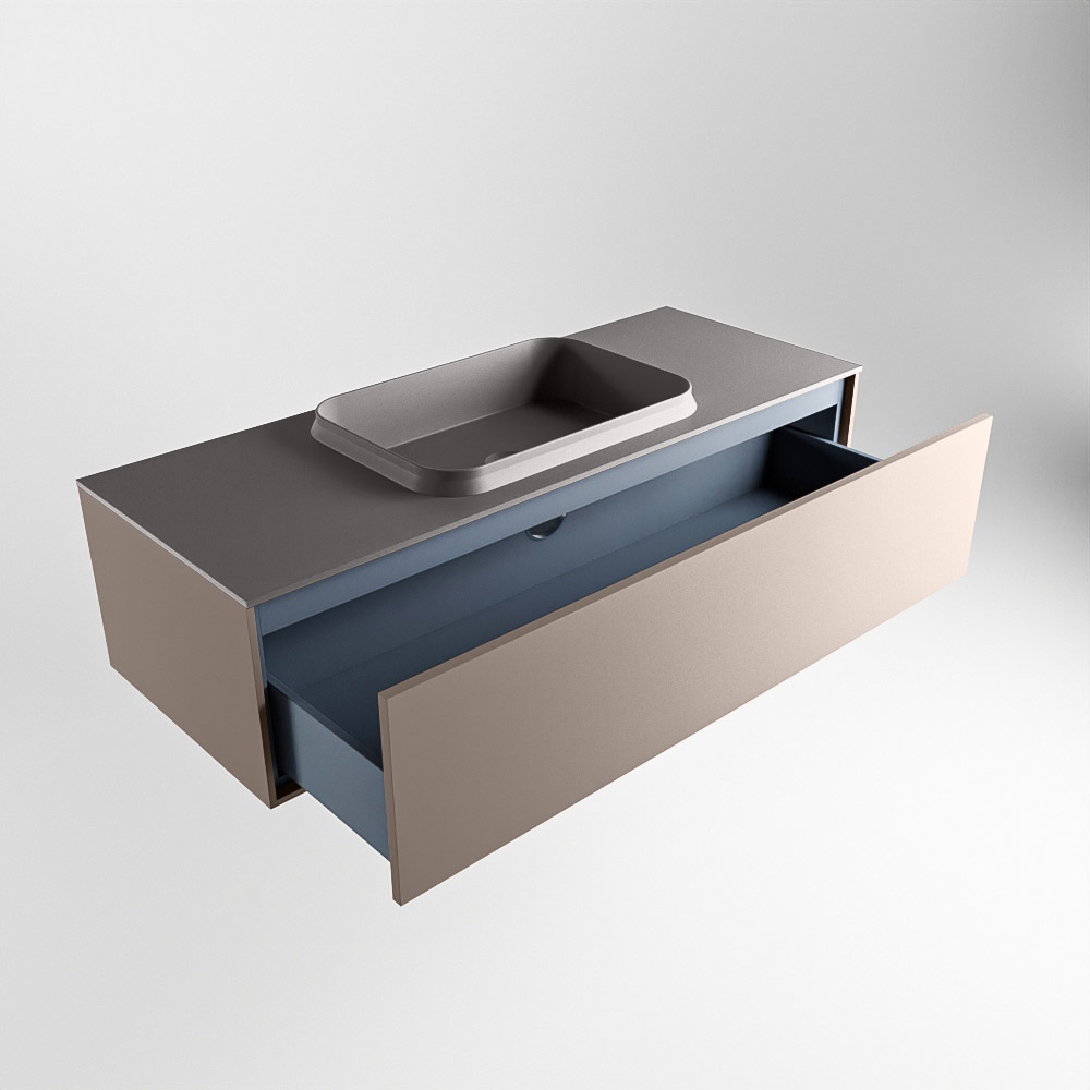 MONDIAZ ERIN 120cm mueble de baño color Smoke 1 cajón. Lavabo RIDGE Centro 1 orificio color Dark Grey. 6 MONDIAZ ERIN 120cm mueble de baño color Smoke 1 cajón. Lavabo RIDGE Centro 1 orificio color Dark Grey. - Imagen 6