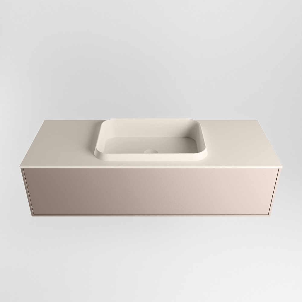 MONDIAZ ERIN 120cm mueble de baño color Smoke 1 cajón. Lavabo RIDGE Centro 1 orificio color Linen. 5 MONDIAZ ERIN 120cm mueble de baño color Smoke 1 cajón. Lavabo RIDGE Centro 1 orificio color Linen. - Imagen 5