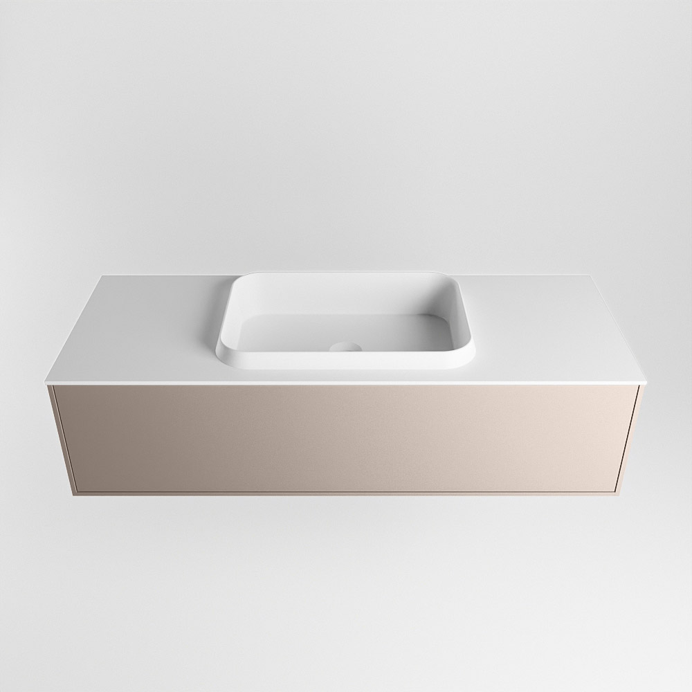 MONDIAZ ERIN 120cm mueble de baño color Smoke 1 cajón. Lavabo RIDGE Centro sin orificio color Talc. 5 MONDIAZ ERIN 120cm mueble de baño color Smoke 1 cajón. Lavabo RIDGE Centro sin orificio color Talc. - Imagen 5