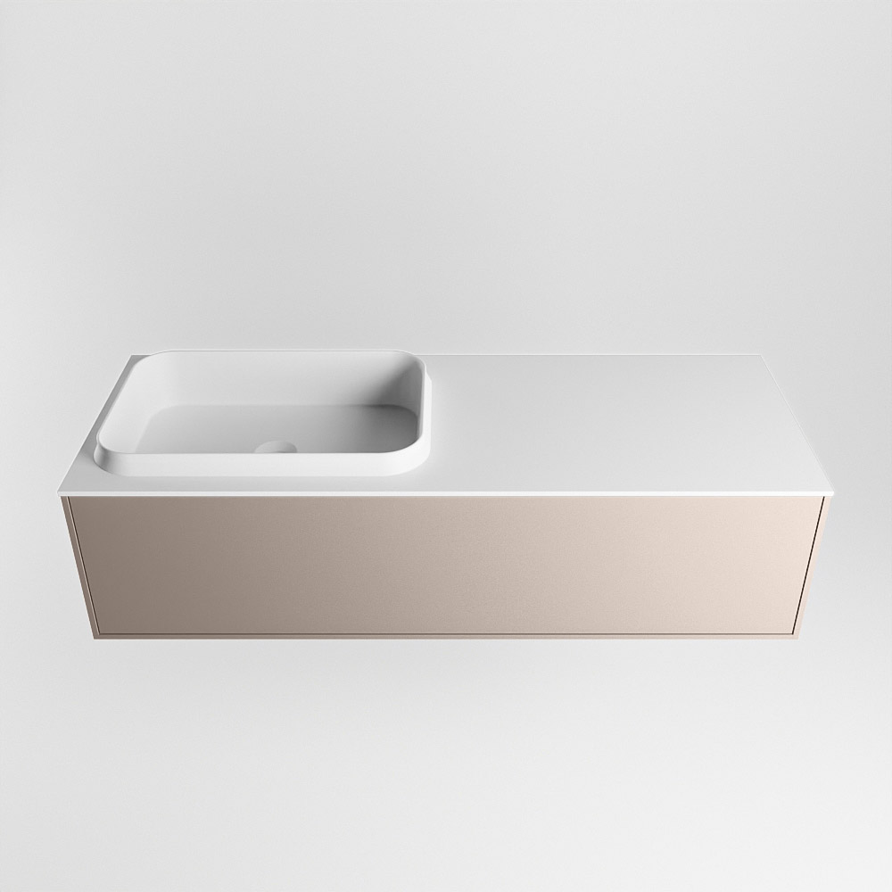 MONDIAZ ERIN 120cm mueble de baño color Smoke 1 cajón. Lavabo RIDGE Izquierda sin orificio color Talc. 5 MONDIAZ ERIN 120cm mueble de baño color Smoke 1 cajón. Lavabo RIDGE Izquierda sin orificio color Talc. - Imagen 5