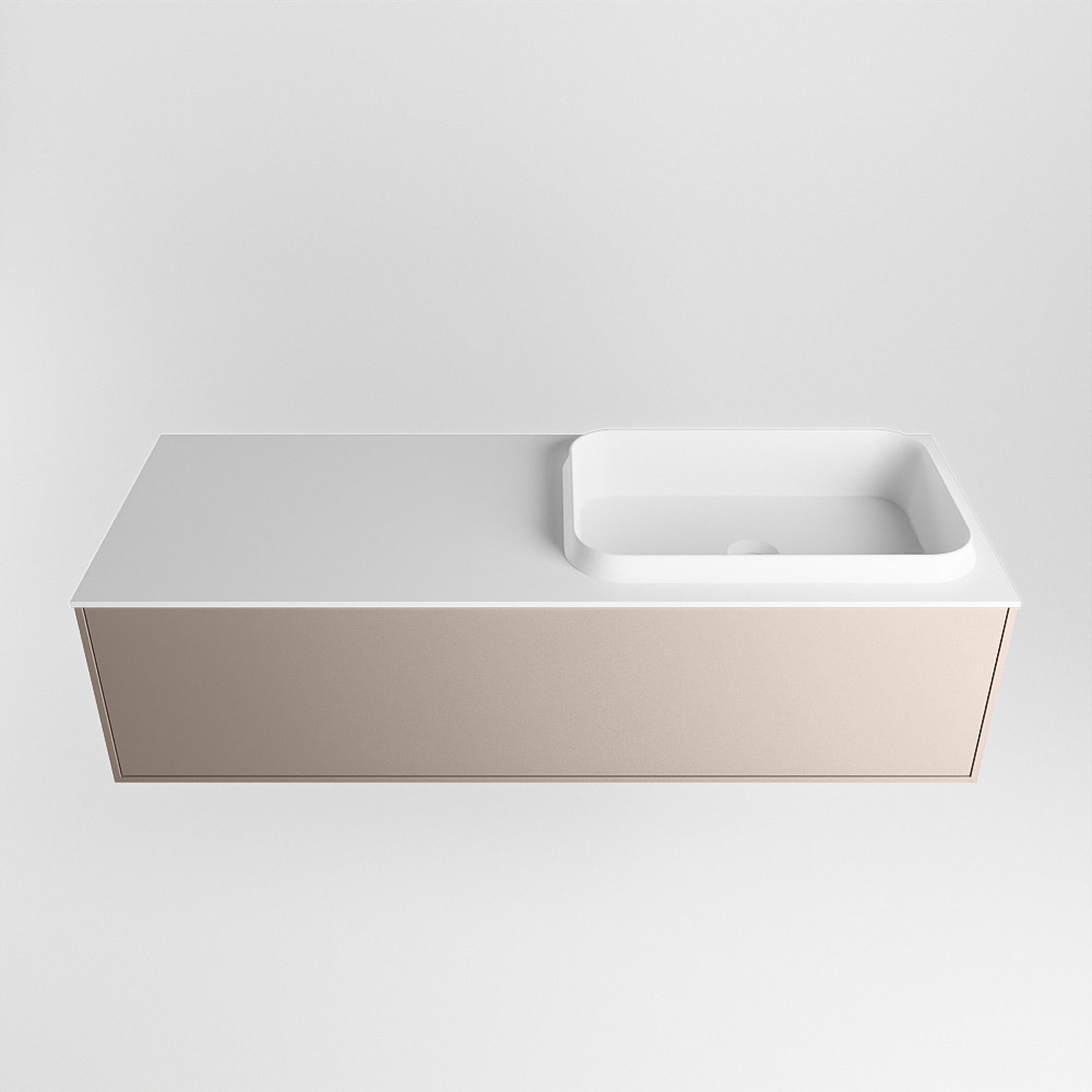 MONDIAZ ERIN 120cm mueble de baño color Smoke 1 cajón. Lavabo RIDGE Derecho sin orificio color Talc. 5 MONDIAZ ERIN 120cm mueble de baño color Smoke 1 cajón. Lavabo RIDGE Derecho sin orificio color Talc. - Imagen 5