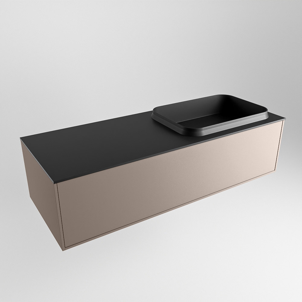 MONDIAZ ERIN 120cm mueble de baño color Smoke 1 cajón. Lavabo RIDGE Derecho sin orificio color Urban. 4 MONDIAZ ERIN 120cm mueble de baño color Smoke 1 cajón. Lavabo RIDGE Derecho sin orificio color Urban. - Imagen 4