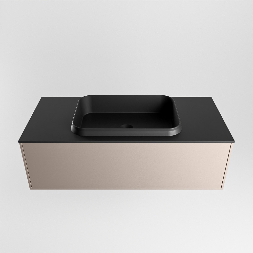 MONDIAZ ERIN 100cm mueble de baño color Smoke 1 cajón. Lavabo RIDGE Centro 1 orificio color Urban. 5 MONDIAZ ERIN 100cm mueble de baño color Smoke 1 cajón. Lavabo RIDGE Centro 1 orificio color Urban. - Imagen 5