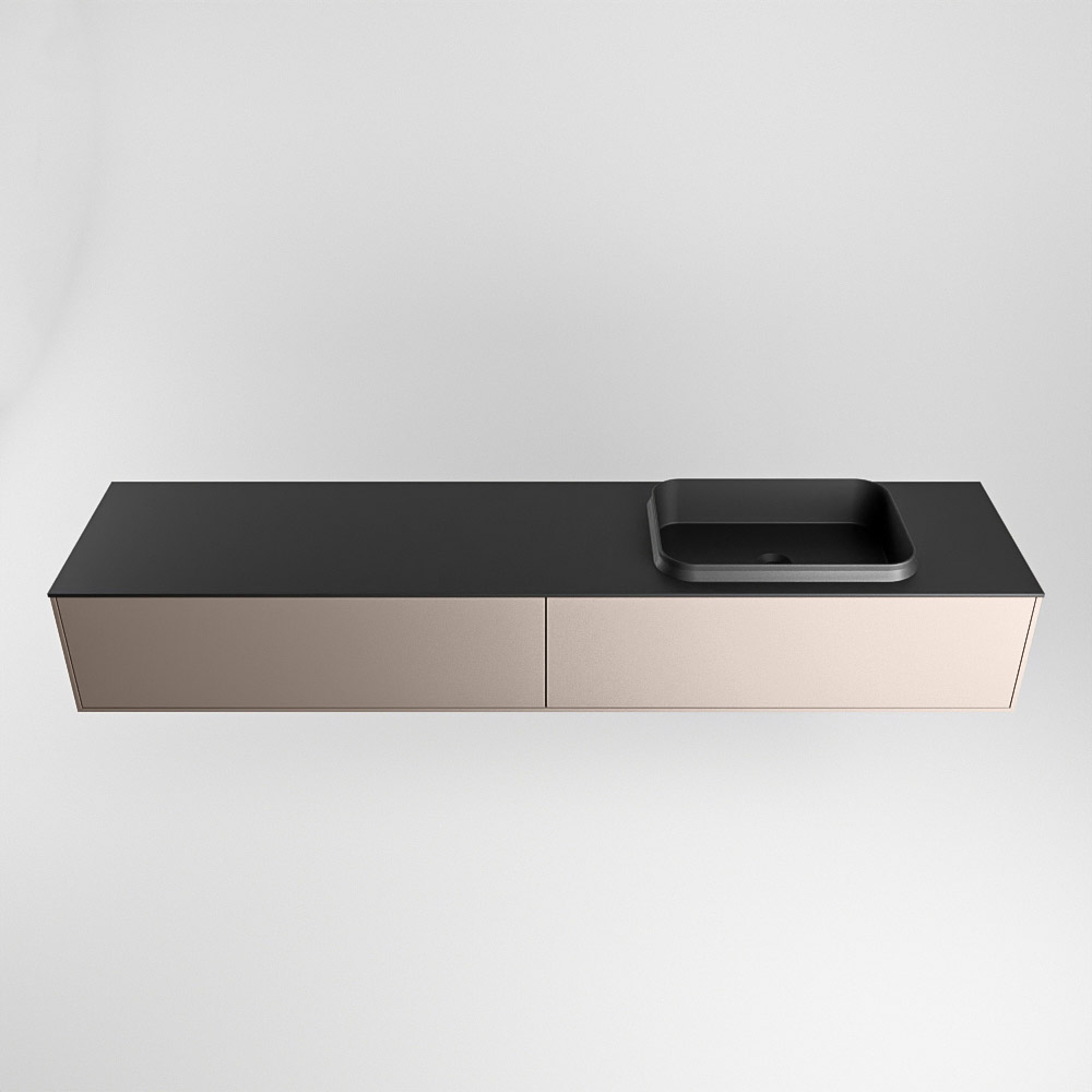 MONDIAZ ERIN 200cm mueble de baño color Smoke 2 cajones. Lavabo RIDGE Derecho sin orificio color Urban. 5 MONDIAZ ERIN 200cm mueble de baño color Smoke 2 cajones. Lavabo RIDGE Derecho sin orificio color Urban. - Imagen 5