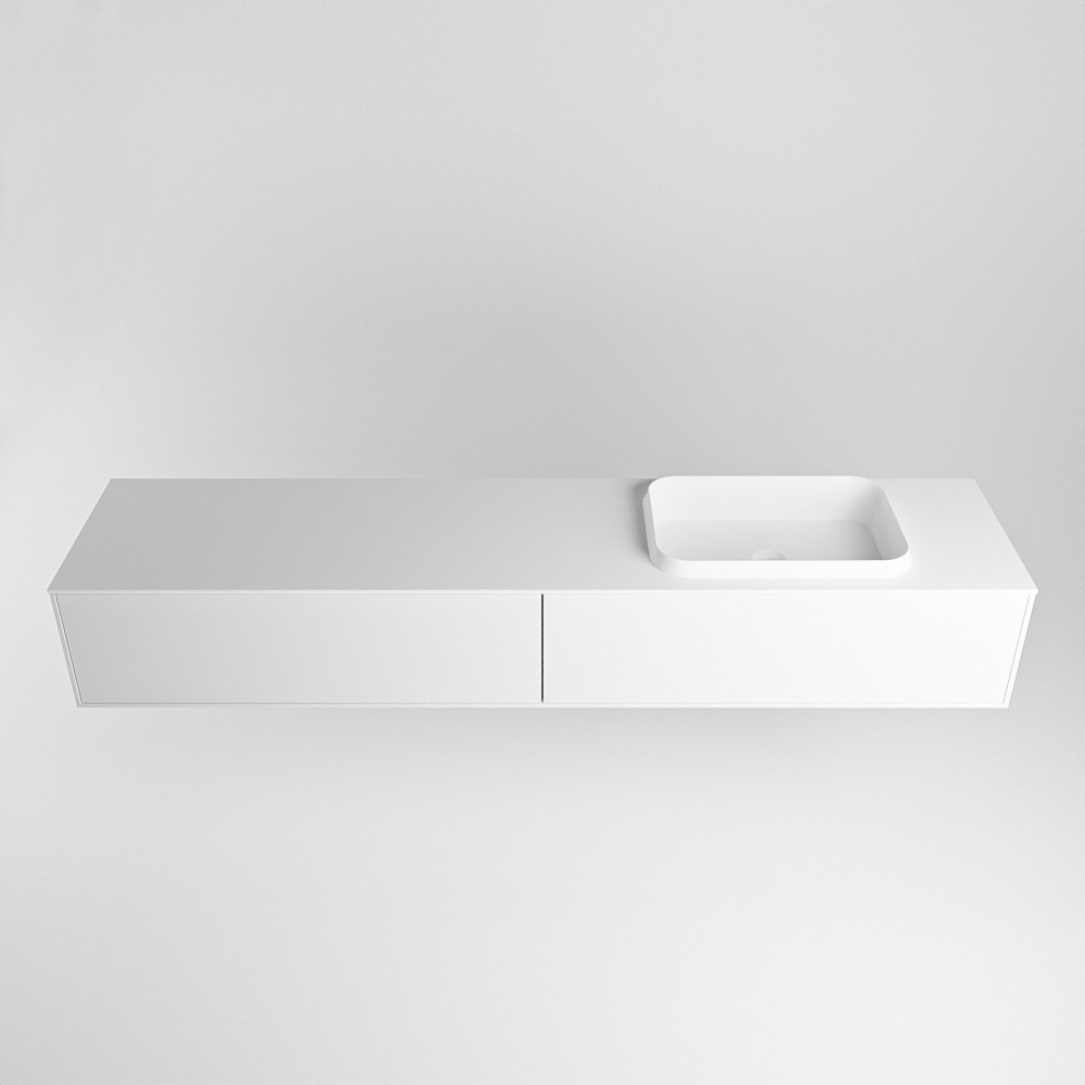 MONDIAZ ERIN 200cm mueble de baño color Talc 2 cajones. Lavabo RIDGE Derecho sin orificio color Talc. 5 MONDIAZ ERIN 200cm mueble de baño color Talc 2 cajones. Lavabo RIDGE Derecho sin orificio color Talc. - Imagen 5
