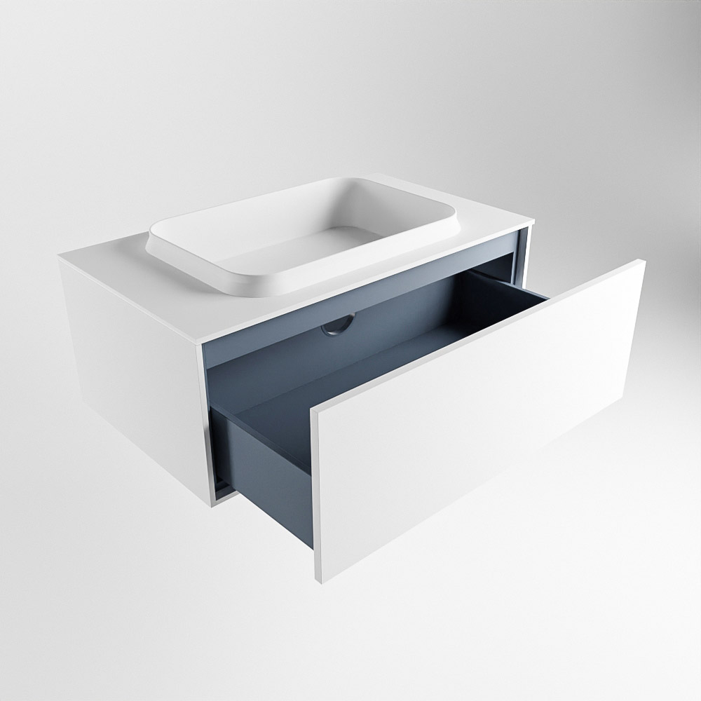 MONDIAZ ERIN 80cm mueble de baño color Talc 1 cajón. Lavabo RIDGE Centro 1 orificio color Talc. 6 MONDIAZ ERIN 80cm mueble de baño color Talc 1 cajón. Lavabo RIDGE Centro 1 orificio color Talc. - Imagen 6