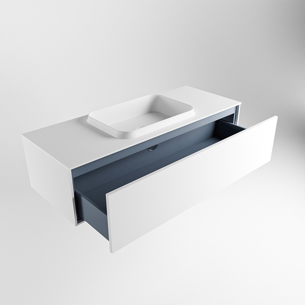 MONDIAZ ERIN 120cm mueble de baño color Talc 1 cajón. Lavabo RIDGE Centro 1 orificio color Talc. 6 MONDIAZ ERIN 120cm mueble de baño color Talc 1 cajón. Lavabo RIDGE Centro 1 orificio color Talc. - Imagen 6