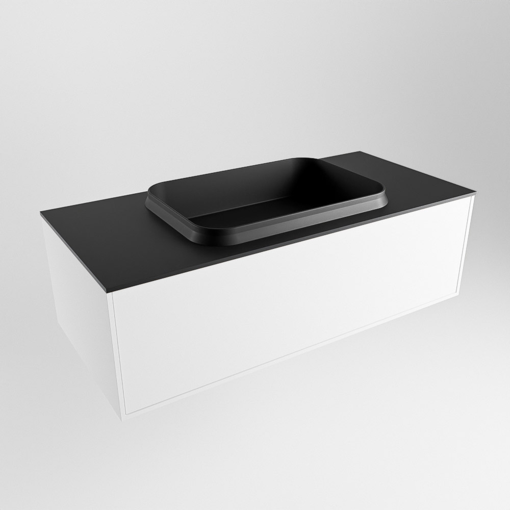 MONDIAZ ERIN 100cm mueble de baño color Talc 1 cajón. Lavabo RIDGE Centro 1 orificio color Urban. 4 MONDIAZ ERIN 100cm mueble de baño color Talc 1 cajón. Lavabo RIDGE Centro 1 orificio color Urban. - Imagen 4