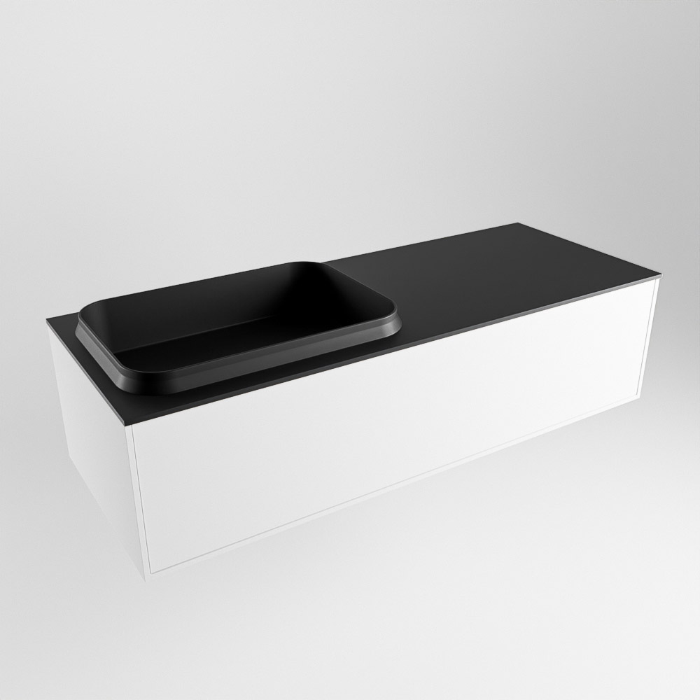 MONDIAZ ERIN 120cm mueble de baño color Talc 1 cajón. Lavabo RIDGE Izquierda sin orificio color Urban. 4 MONDIAZ ERIN 120cm mueble de baño color Talc 1 cajón. Lavabo RIDGE Izquierda sin orificio color Urban. - Imagen 4