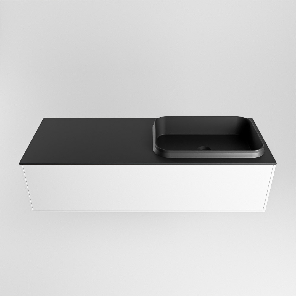 MONDIAZ ERIN 120cm mueble de baño color Talc 1 cajón. Lavabo RIDGE Derecho 1 orificio color Urban. 5 MONDIAZ ERIN 120cm mueble de baño color Talc 1 cajón. Lavabo RIDGE Derecho 1 orificio color Urban. - Imagen 5