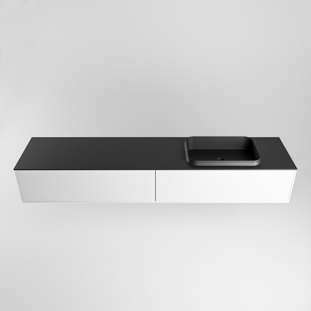 MONDIAZ ERIN 200cm mueble de baño color Talc 2 cajones. Lavabo RIDGE Derecho sin orificio color Urban. 5 MONDIAZ ERIN 200cm mueble de baño color Talc 2 cajones. Lavabo RIDGE Derecho sin orificio color Urban. - Imagen 5