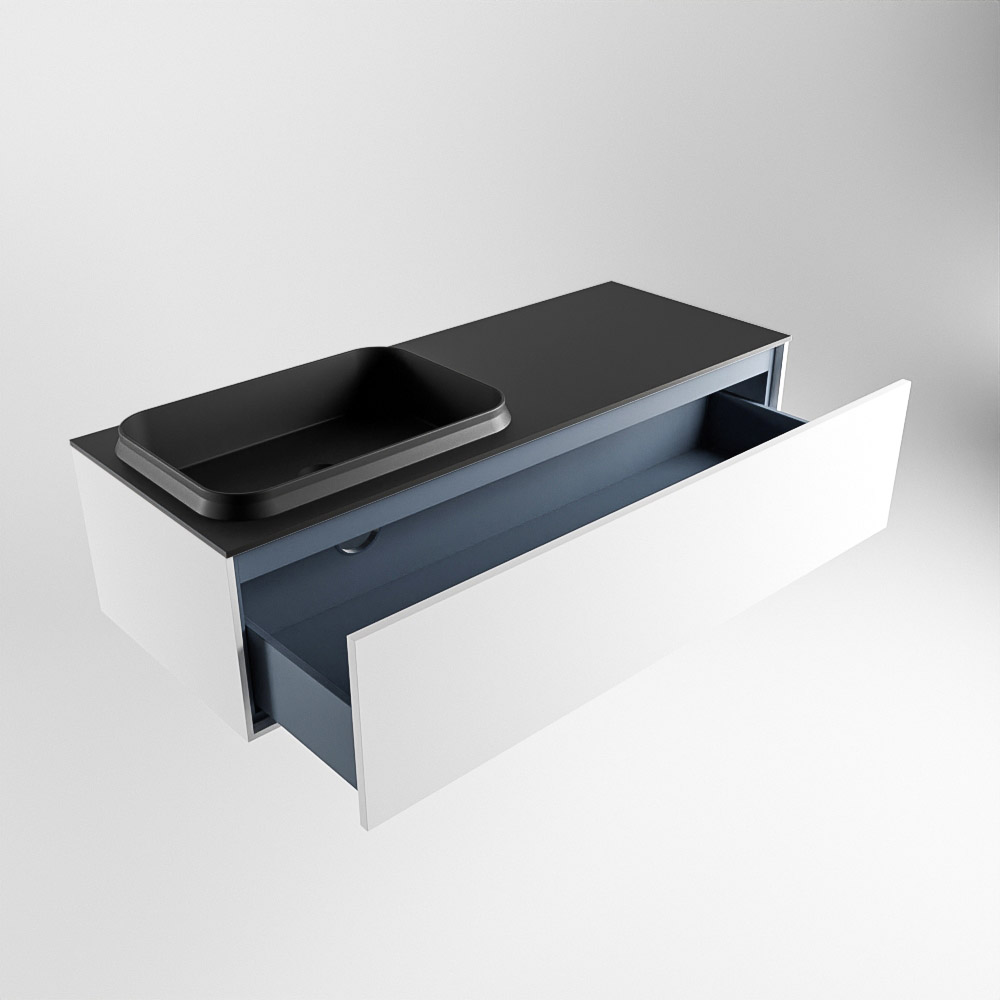 MONDIAZ ERIN 120cm mueble de baño color Talc 1 cajón. Lavabo RIDGE Izquierda sin orificio color Urban. 6 MONDIAZ ERIN 120cm mueble de baño color Talc 1 cajón. Lavabo RIDGE Izquierda sin orificio color Urban. - Imagen 6