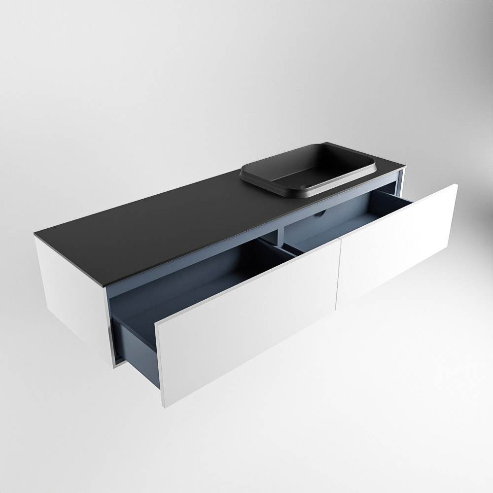MONDIAZ ERIN 150cm mueble de baño color Talc 2 cajones. Lavabo RIDGE Derecho sin orificio color Urban. 6 MONDIAZ ERIN 150cm mueble de baño color Talc 2 cajones. Lavabo RIDGE Derecho sin orificio color Urban. - Imagen 6